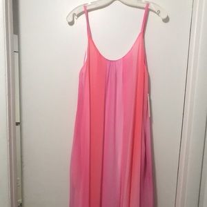 NWT Red Dress pink ombré maxi dress M